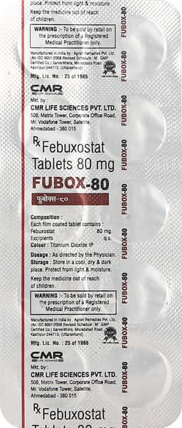 Fubox 80mg Strip Of 10 Tablets