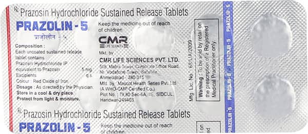 Prazolin 5mg Strip Of 10 Tablets