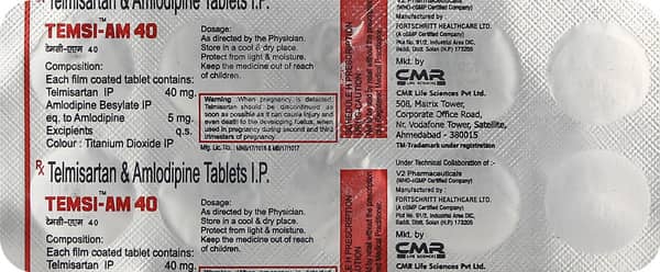 Temsi Am 40Mg Strip Of 10 Tablets