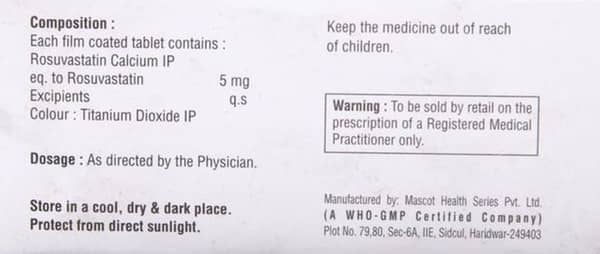 Rosucrest 5mg Strip Of 10 Tablets