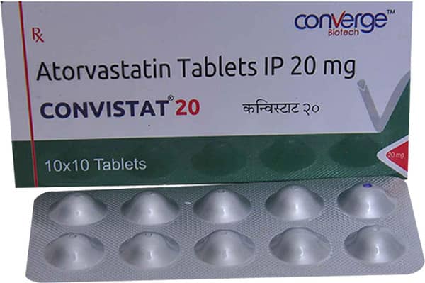 Convistat 20mg Strip Of 10 Tablets