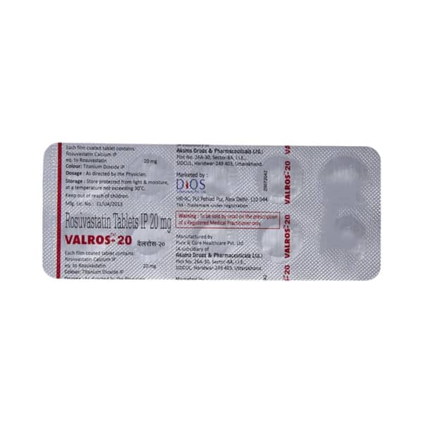 Valros 20mg Strip Of 10 Tablets