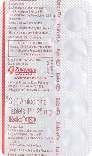 Eslo 1.25mg Strip Of 15 Tablets