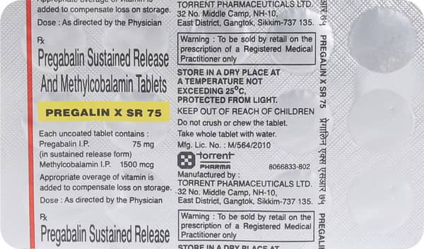 Pregalin X Sr 75mg Strip Of 15 Tablets