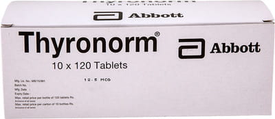 Thyronorm 12.5mcg Bottle Of 120 Tablets