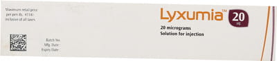 Lyxumia 20mcg Pre Filled Pen Of 3ml Solution For Injection