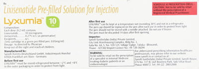 Lyxumia 10mcg Pre Filled Pen Of 3ml Solution For Injection