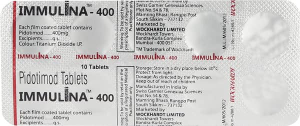 Immulina 400mg Strip Of 10 Tablets