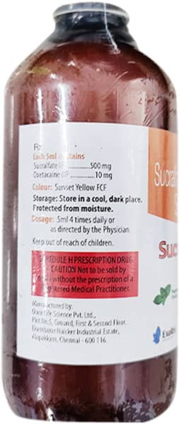 Sucralcoat O Peppermint Flavour Sugar Free Bottle Of 200ml Suspension