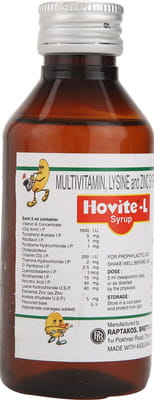 Hovite L Bottle Of 120ml Syrup