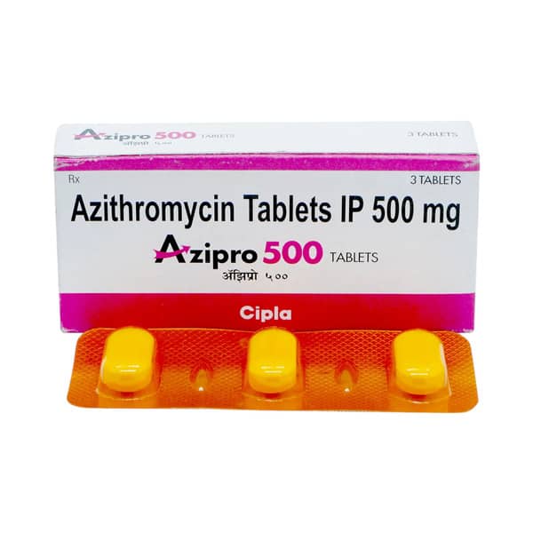 Azipro 500mg Strip Of 3 Tablets (Mefro)