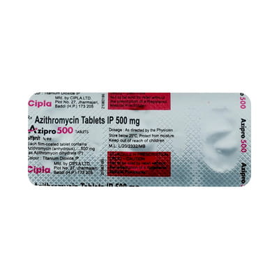 Azipro 500mg Strip Of 3 Tablets (Mefro)