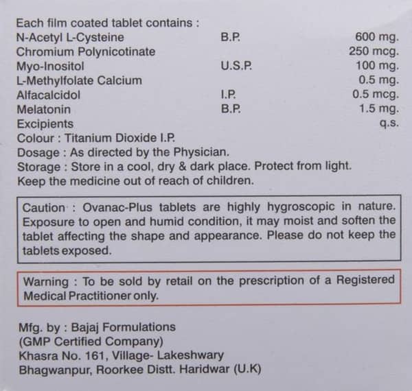 Ovanac Plus 600Mg Strip Of 10 Tablets