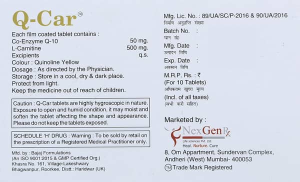 Q Car Strip Of 10 Tablets