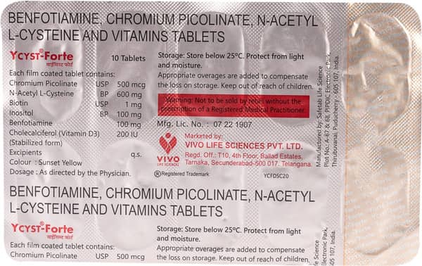 Ycyst Forte Strip Of 10 Tablets