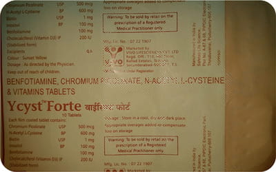Ycyst Forte Strip Of 10 Tablets