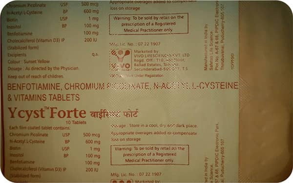 Ycyst Forte Strip Of 10 Tablets