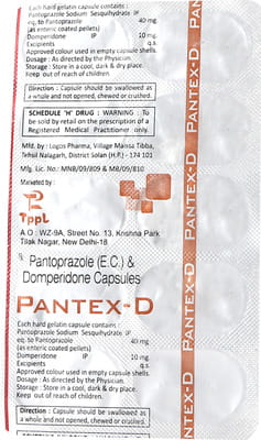 Pantex D Strip Of 10 Capsules