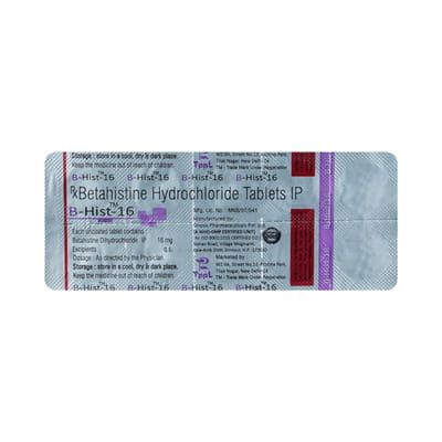 B Hist 16mg Tablets (Ttpl)