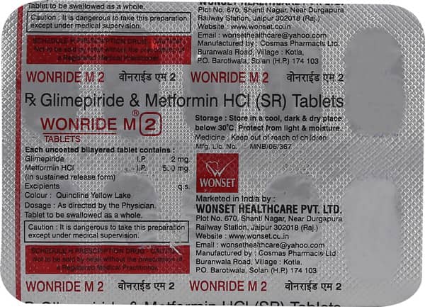 Wonride M 2Mg Strip Of 10 Tablets