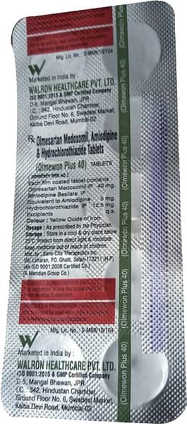 Olmewon Plus 40mg Strip Of 10 Tablets