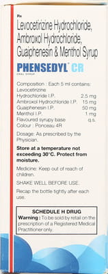 Phensedyl Cr Bottle Of 100ml Syrup