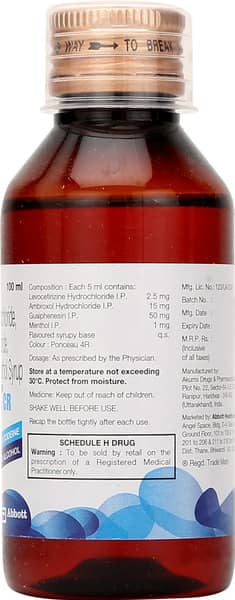 Phensedyl Cr Bottle Of 100ml Syrup