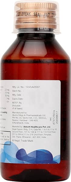 Phensedyl Cr Bottle Of 100ml Syrup