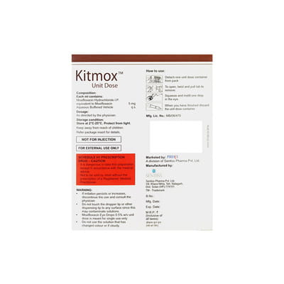 Kitmox Unit Dose Ampoule Of 0.4ml (Pack Of 2) Eye Drops