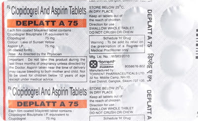 Deplatt A 75mg Strip Of 15 Tablets