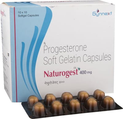 Naturogest 400mg Strip Of 10 Oral/Vaginal/Rectal Capsules