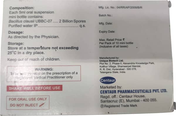 Enterolife Aqua Mini Bottle Of 5ml Suspension (Pack Of 10)