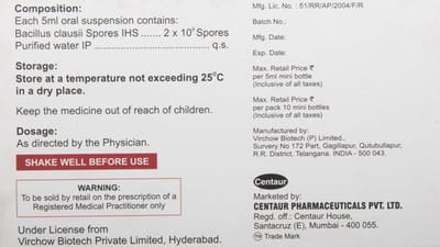 Enterolife Aqua Mini Bottle Of 5ml Suspension (Pack Of 10)