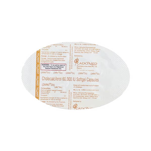 Zarki D3 Strip Of 4 Capsules