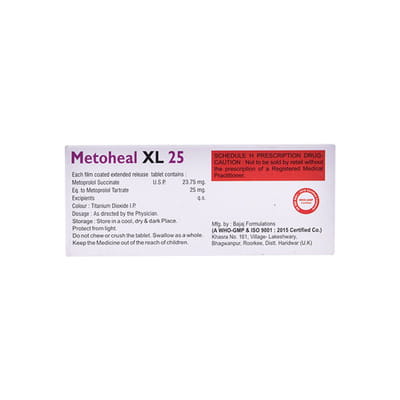 Metoheal Xl 25mg Strip Of 10 Tablets