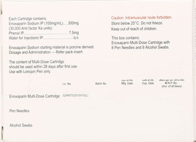 Lonopin Pen 300mg Multidose Cartridge Of 3ml Injection