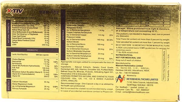 X Tiv Strip Of 10 Capsules