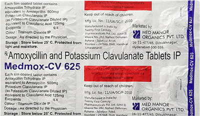 Medmox Cv 625mg Tablet