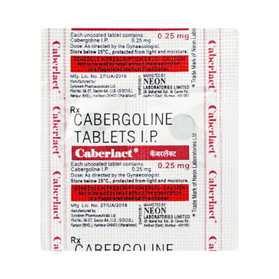 Caberlact 0.25mg Strip Of 2 Tablets