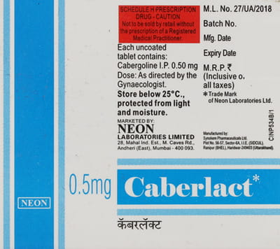 Caberlact 0.5mg Strip Of 2 Tablets