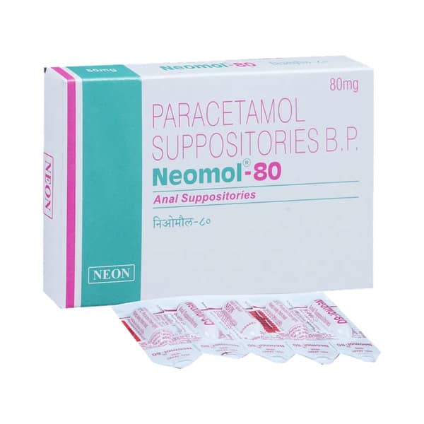 Neomol 80Mg Strip Of 5 Suppositories