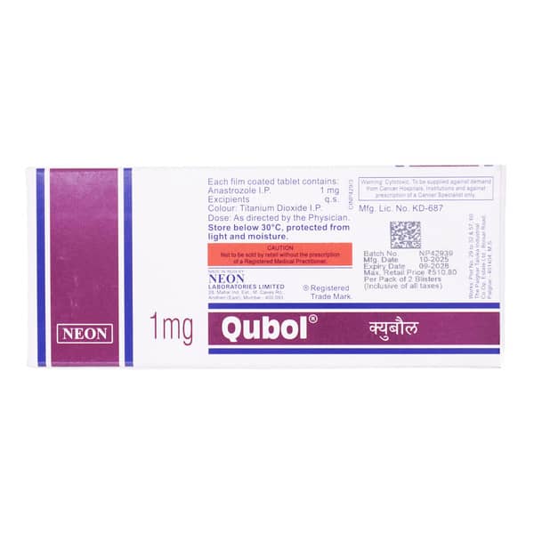 Qubol 1Mg Strip Of 14 Tablets