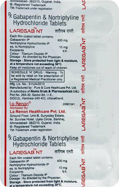 Laregab Nt Strip Of 10 Tablets