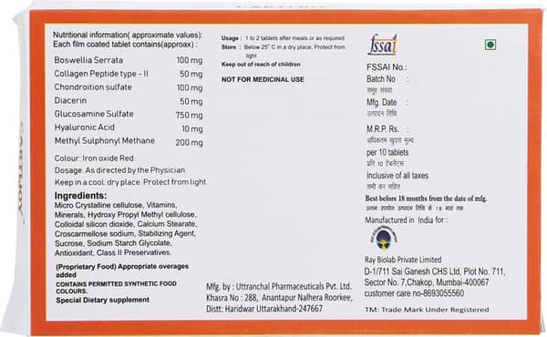 Cartijoy Strip Of 10 Tablets