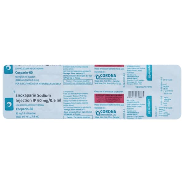 Corparin 60Mg Pre Filled Syringe Of 0.6Ml Injection
