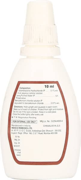 Xylochek 0.1% Bottle Of 10ml Nasal Spray