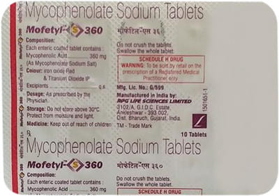 Mofetyl S 360mg Strip Of 10 Tablets