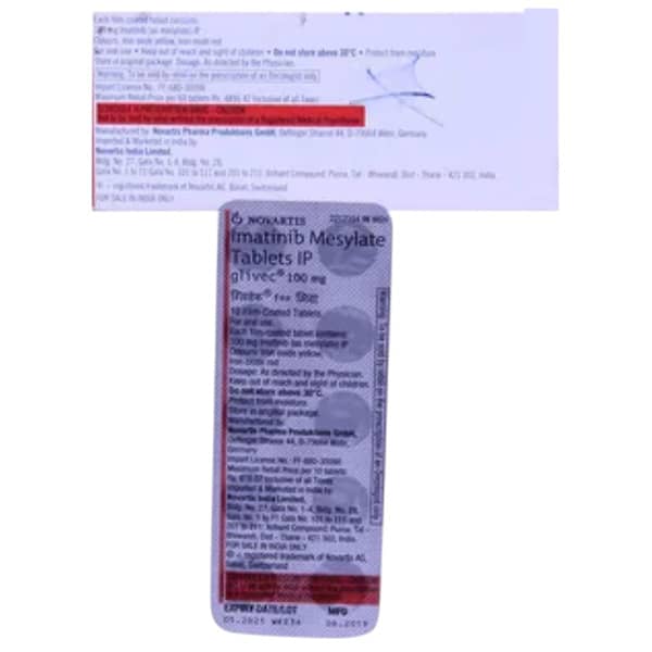 Glivec 100mg Strip Of 10 Tablets