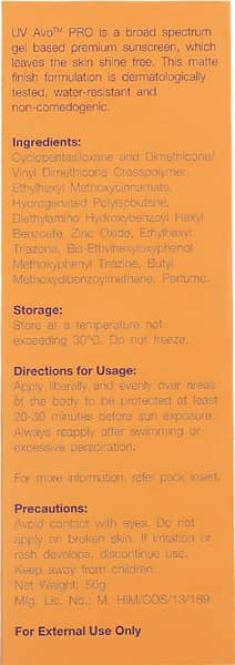 Uv Avo Pro Spf 30 Plus Tube Of 50Gm Gel