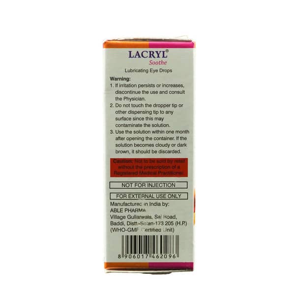 Lacryl Soothe Bottle Of 10ml Eye Drops